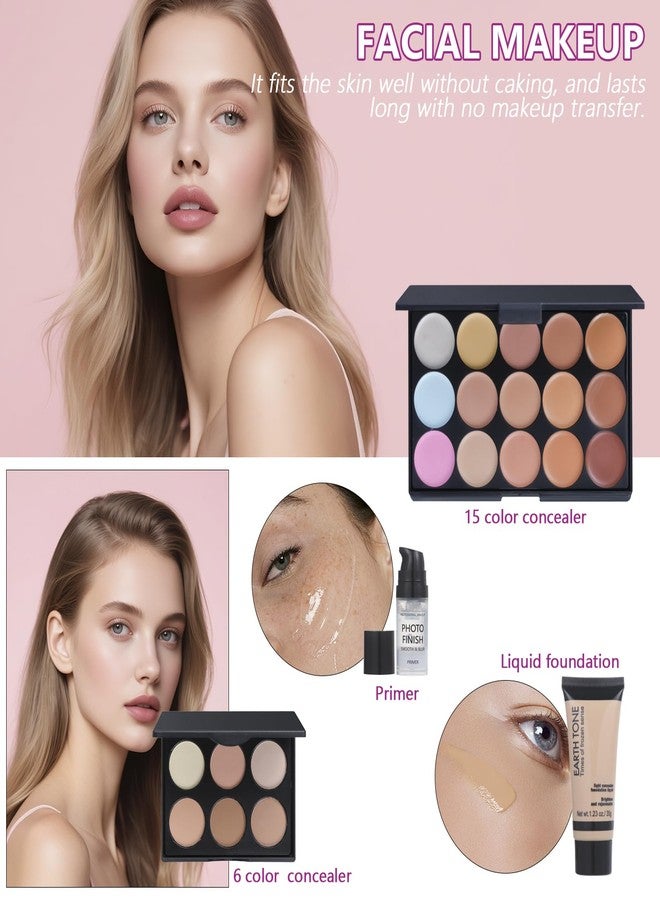 Moobirlet Makeup Kit For Girls, Makeup Set For Teen Beginners, Make up Gift Set For Women with Makeup Box, Eyeshadow Palettes, Foundation, Concealer, brushes set (Colors 18) - Image 4